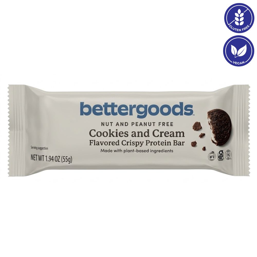Bettergoods Barra Nut and Peanut Free Cookies and Cream Flavored Crispy Protein 55g