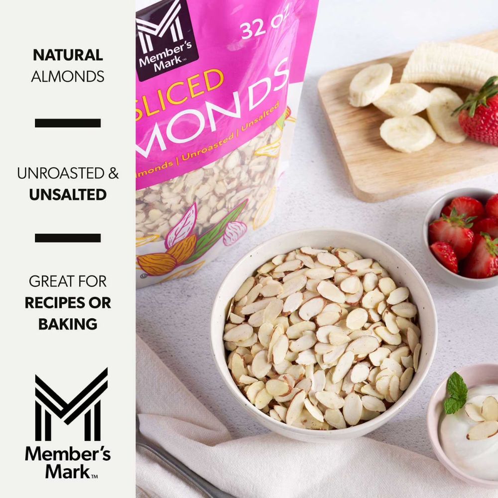 Member's Mark Sliced Almonds Unroasted Unsalted 907g