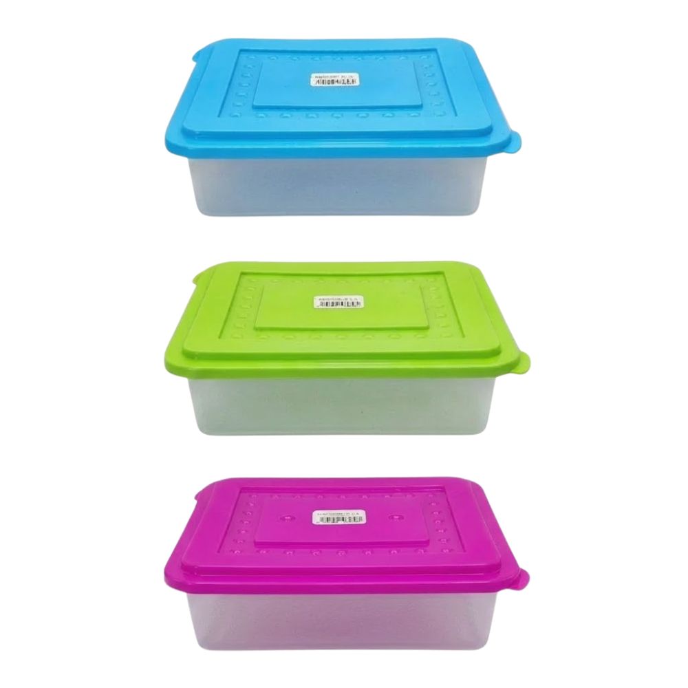 Plastihome Conservador de Alimentos Cuadrado Pequeno Tipo Sandwich Colores Variados