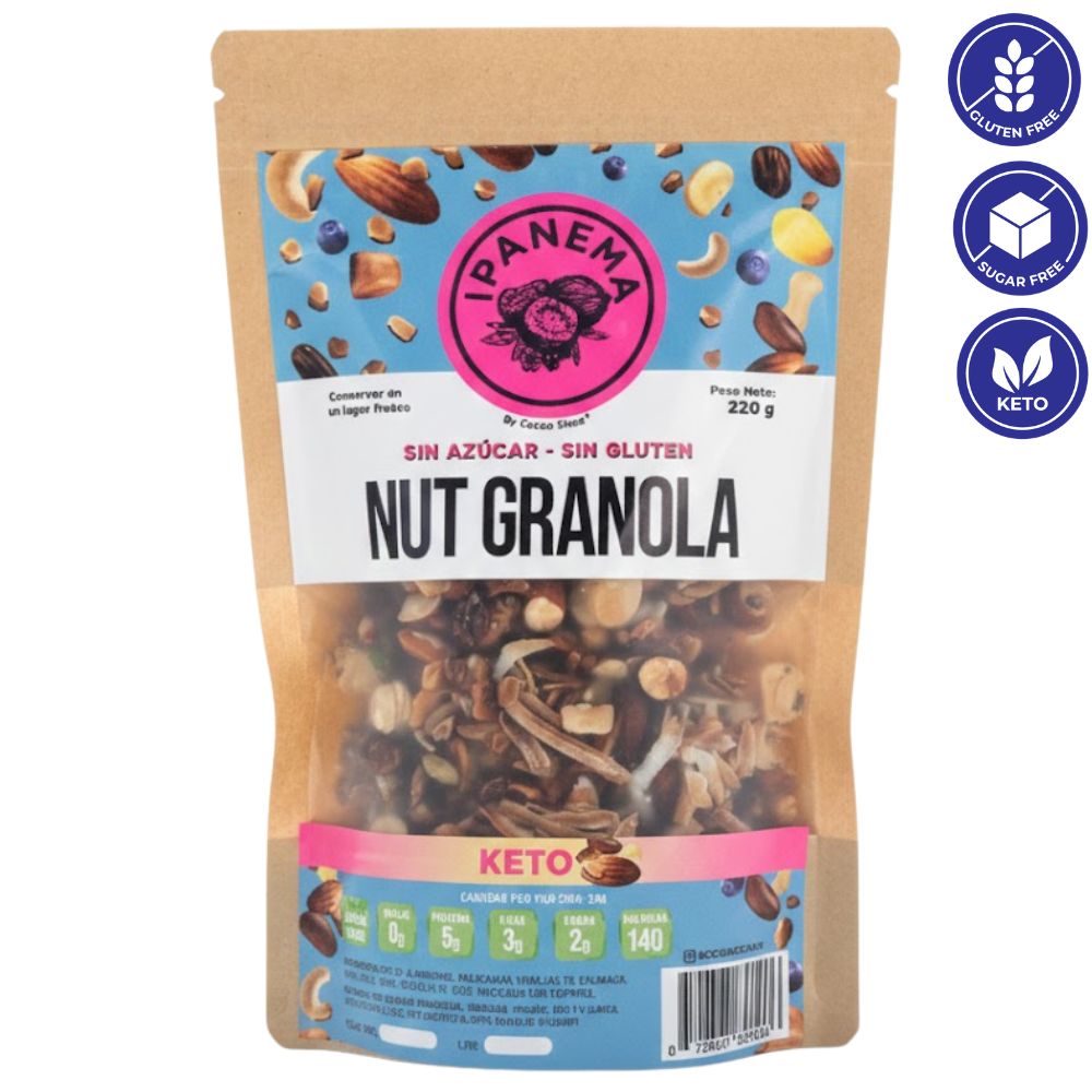 Ipanema Nut Granola Keto Sin Azucar 220g
