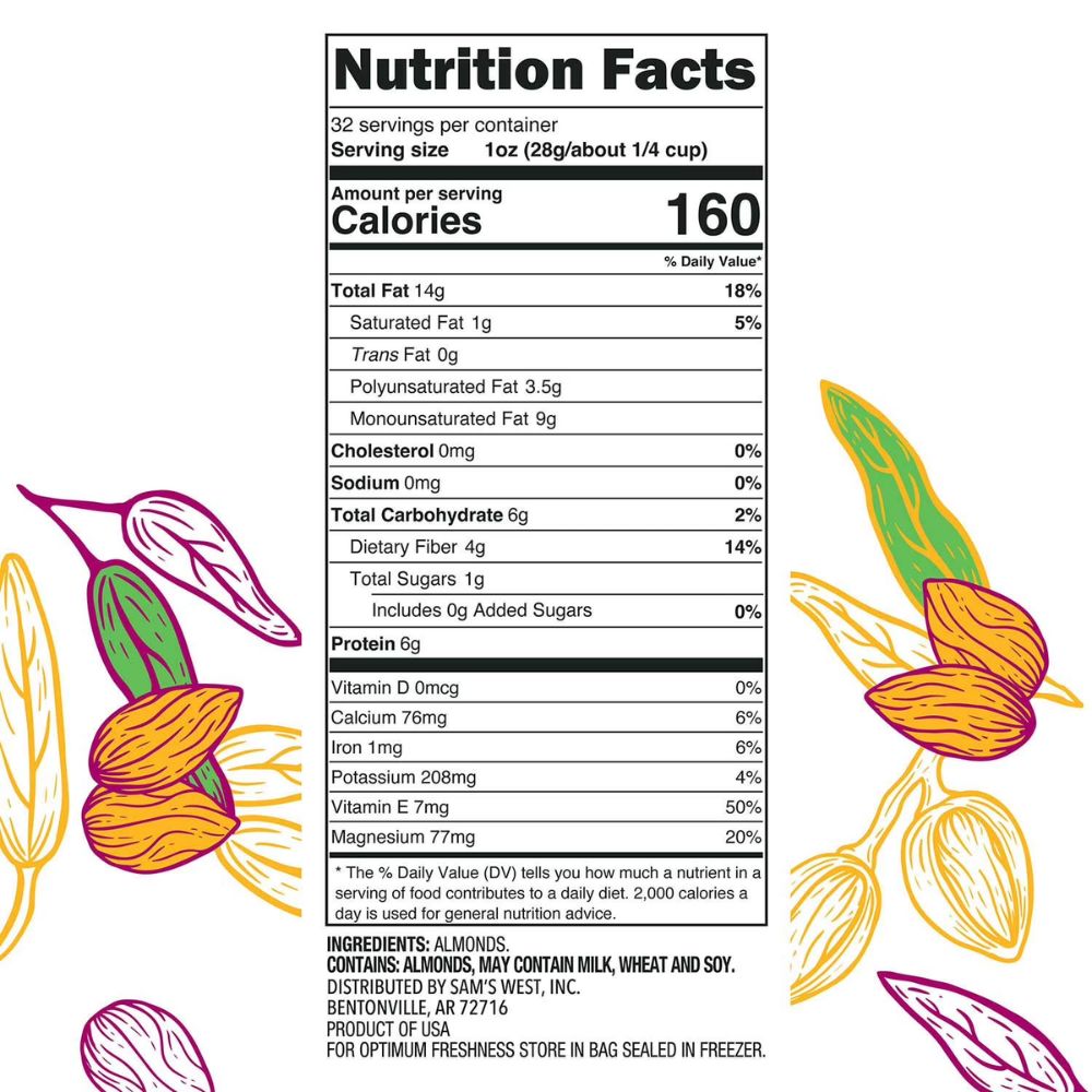 Member's Mark Sliced Almonds Unroasted Unsalted 907g