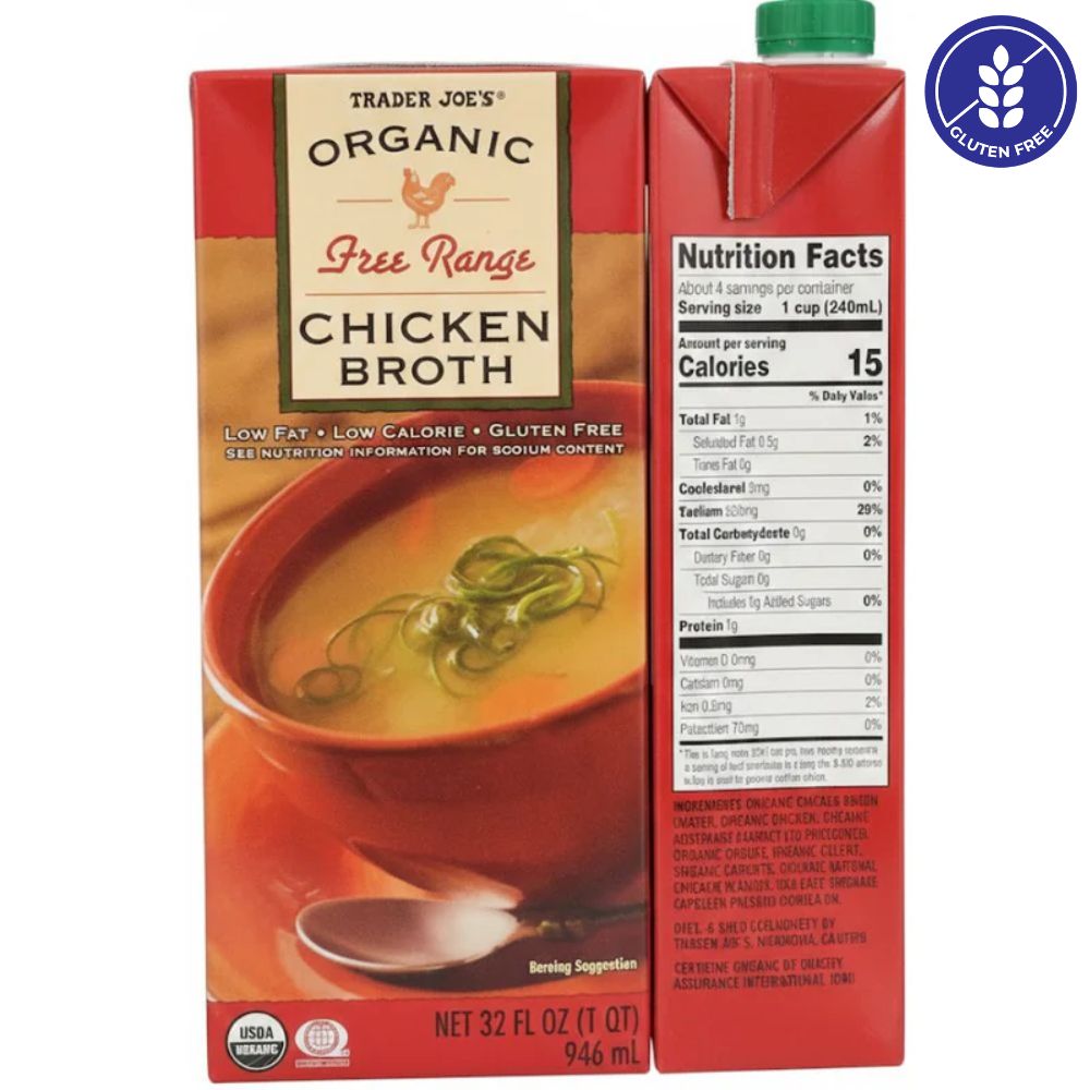 Trader Joe´s Organic Free Range Chicken Broth 946ml