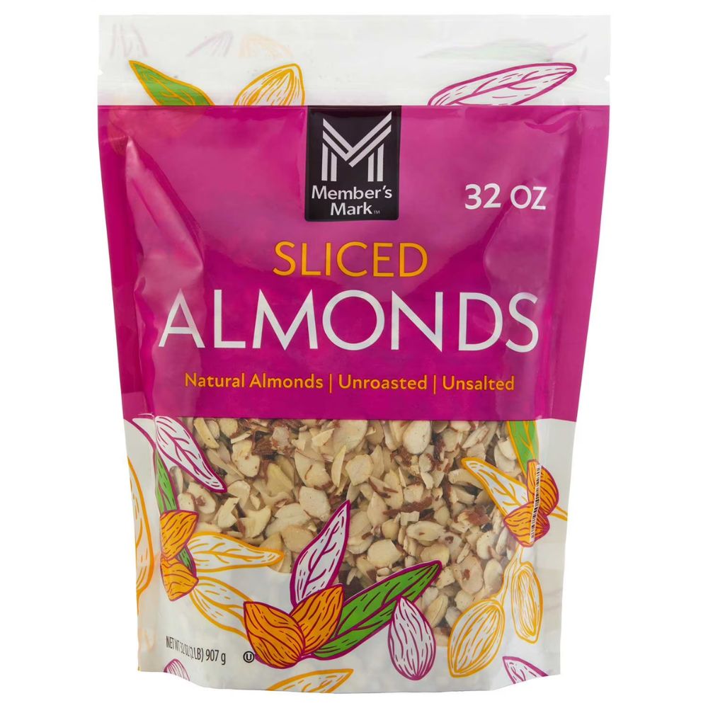 Member's Mark Sliced Almonds Unroasted Unsalted 907g