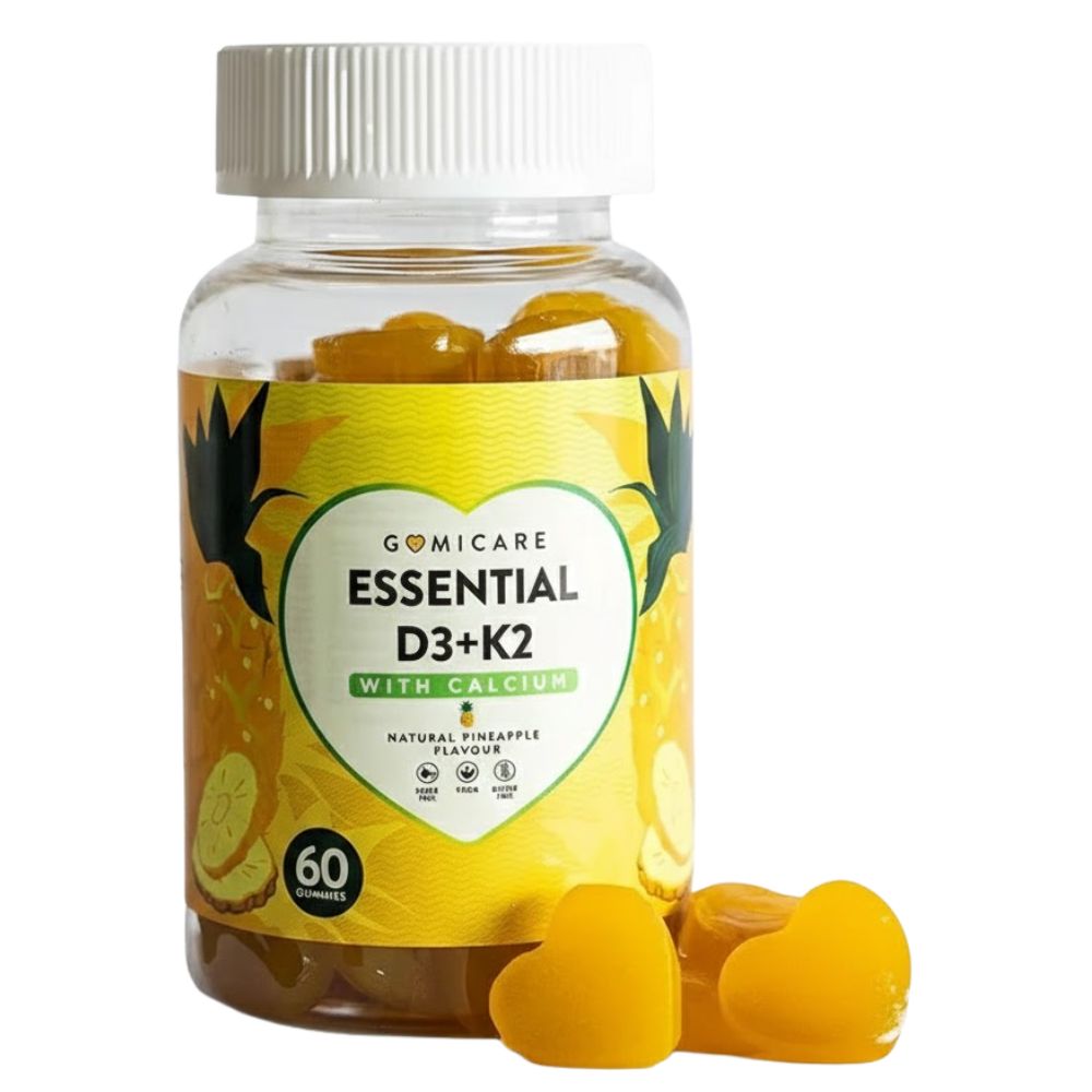 Gomicare Essential D3+K2 Con Calcio Sabor Piña 60 Und