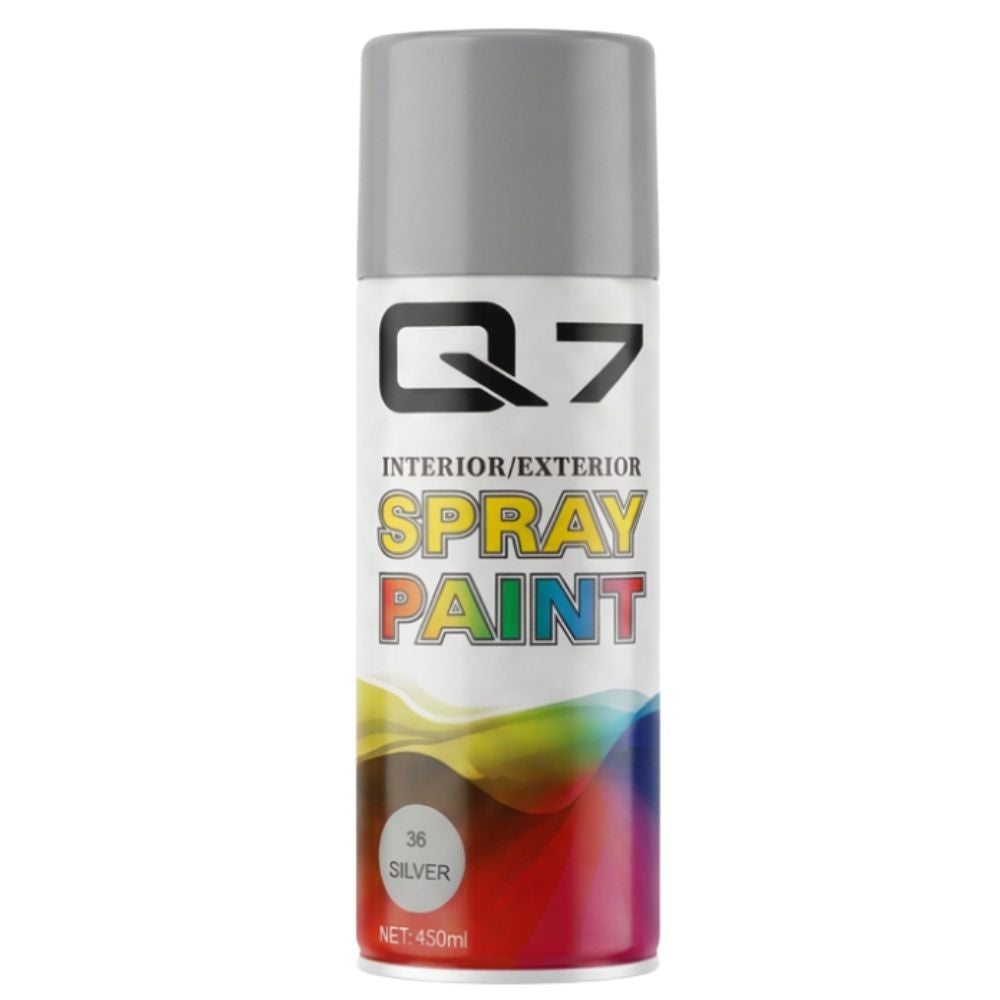 Q7 Pintura en Aerosol Spray Paint 36 Gris Aluminio 450ml