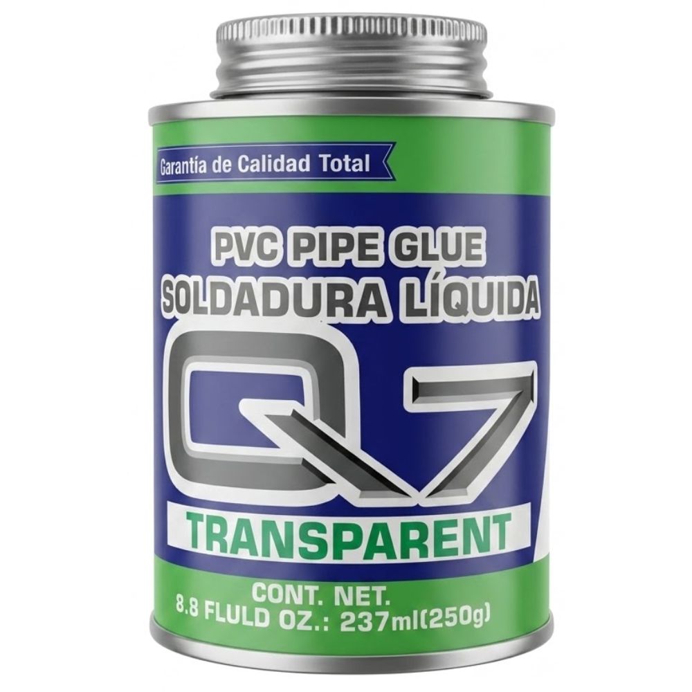 Q7 Pega PVC Soladura Liquida Transparente 237ml (250G)