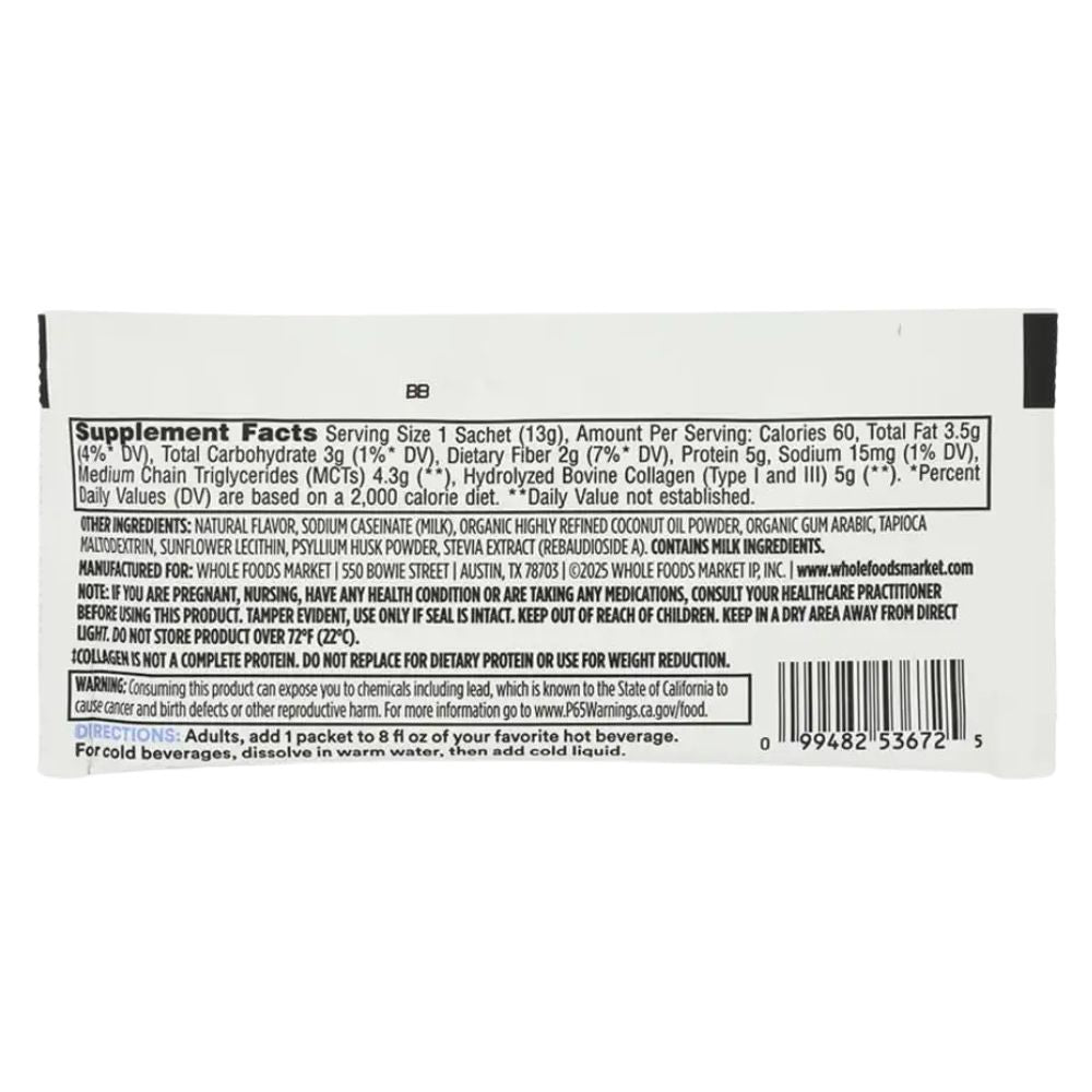365 Whole Foods Market Organic Powdered Collagen Creamer Vanilla 14 Und