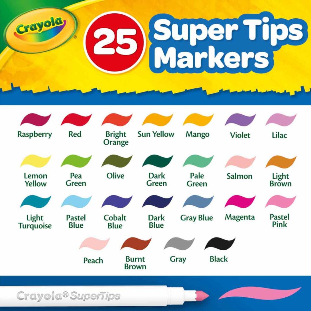 Crayola Create & Color Supertips Set 4+