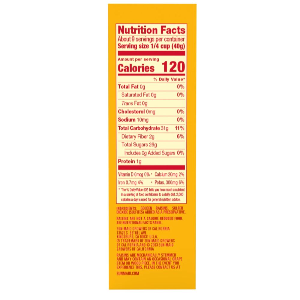 Pasas Sunmaid Golden Raisins 340g