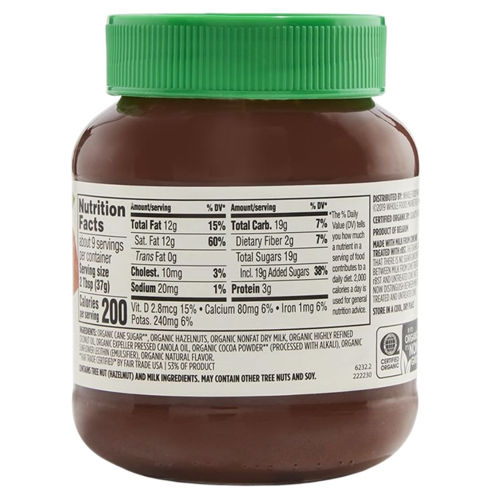 365 Whole Foods Market Organic Hazelnut Cocoa Spread 350g