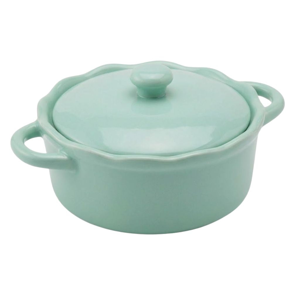 Martha Stewart Stoneware Caserola With Lid Color Verde 11.4 cm