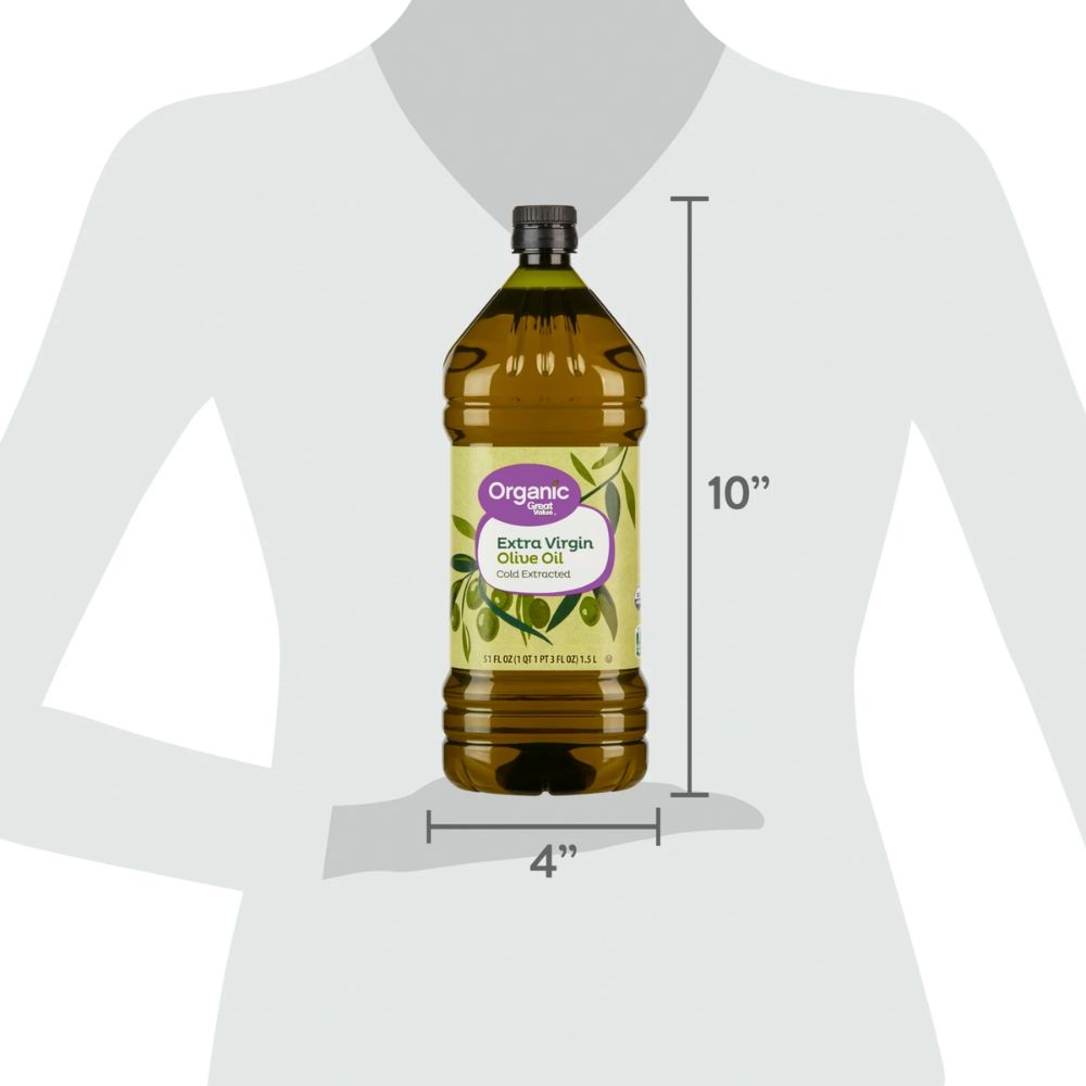 Great Value Aceite De Oliva Organic Extra Virgin Cold Extracted 1.5L