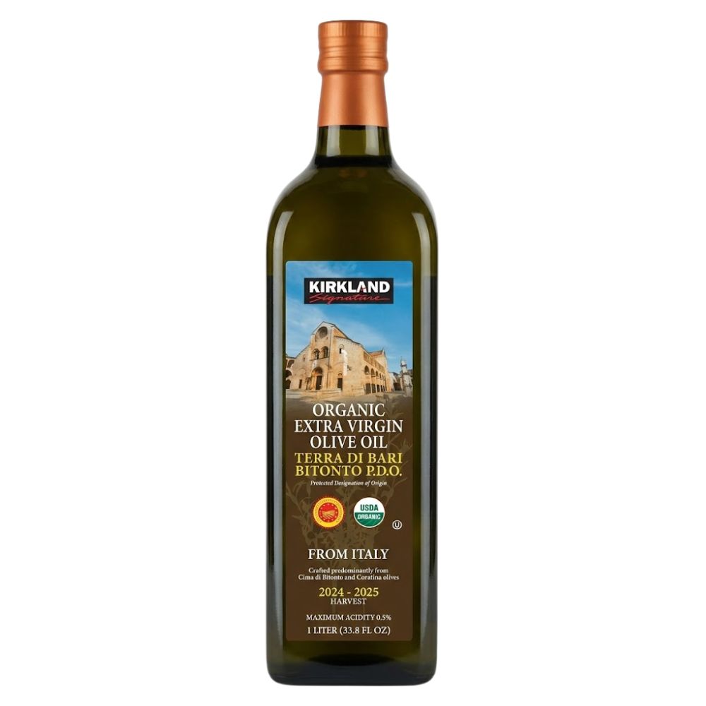 Kirkland Aceite de Oliva Organic Extra Virgin Terra Di Bari Bitonto 1L
