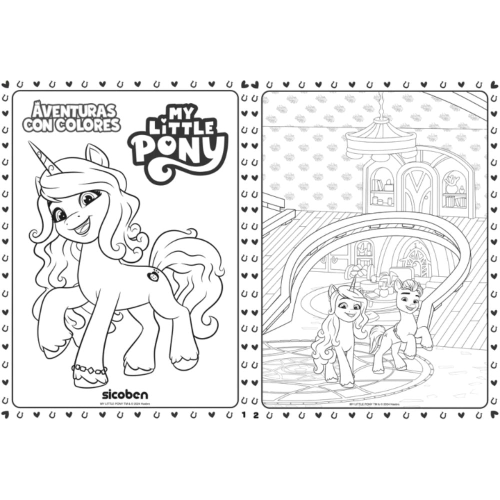 Litle Ponny Aventuras Con Colores Libro Para Colorear
