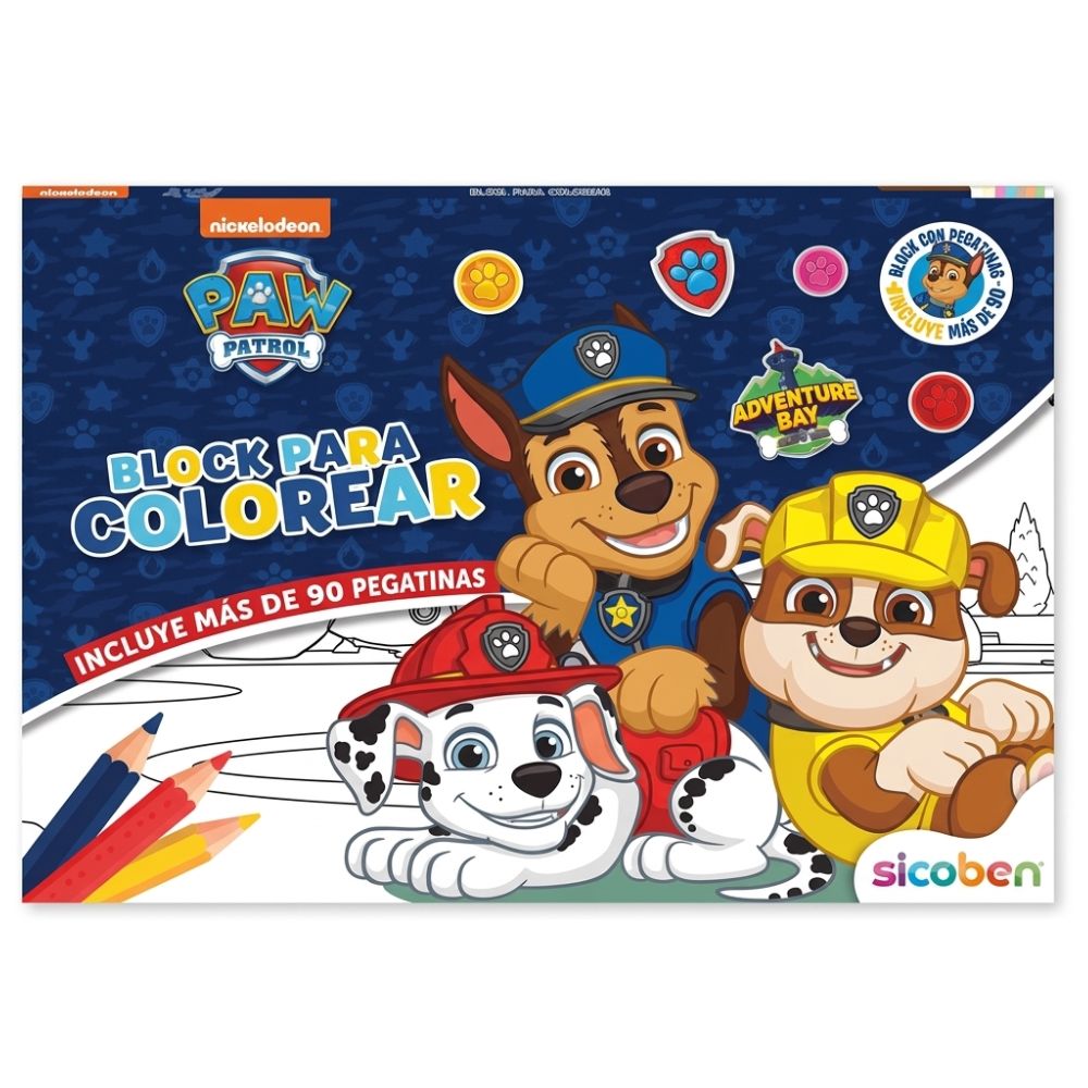 Paw Patrol Libro Para Colorear Con Stickers