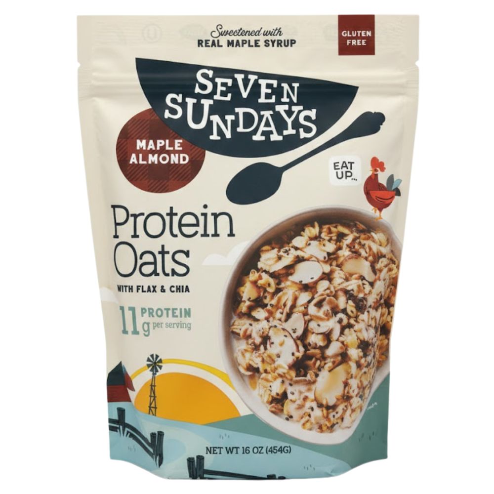 Seven Sundays Maple Almond Protein Oats with Flax and Chia 454g