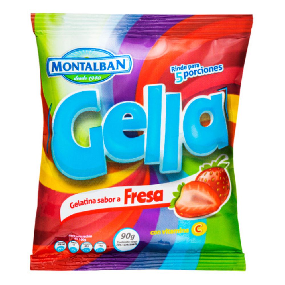 Montalban Gella Gelatina Sabor Fresa 90g