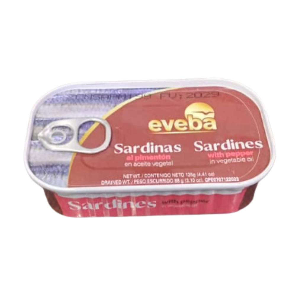 Sardinas Eveba Al Pimenton en Aceite Vegetal 125g