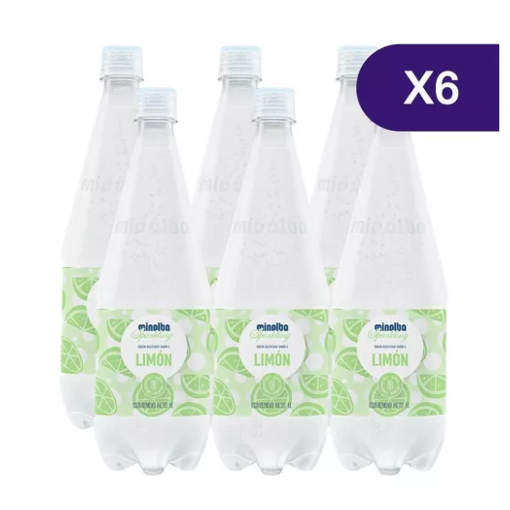 Minalba Sparkling Limon Pack de 6 Unidades de 1Lt