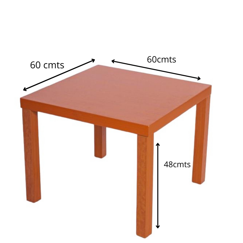 Mesa de Madera Color Cherry Side Table 60 x 60 cm