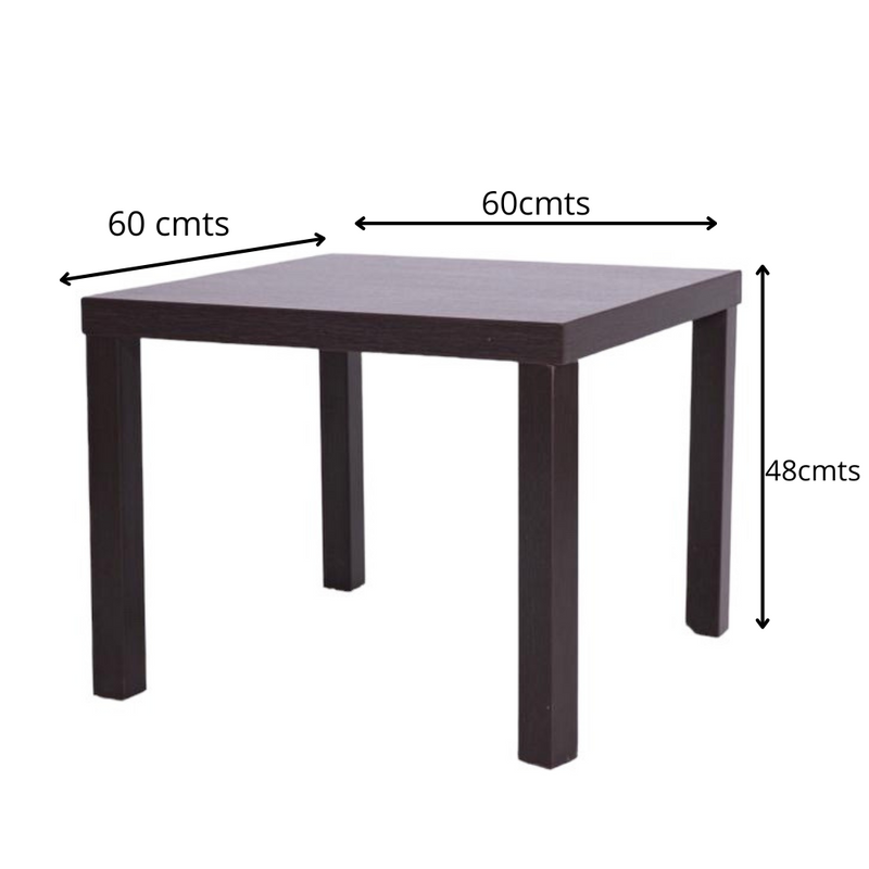 Mesa de Madera Color Negro Side Table 60 x 60 cm