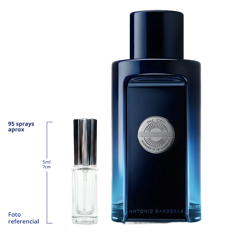 Antonio Banderas The Icon Decant Travel Size 5ml y 10ml de 75 a 150 Sprays Aprox Eau De Toilette For Men