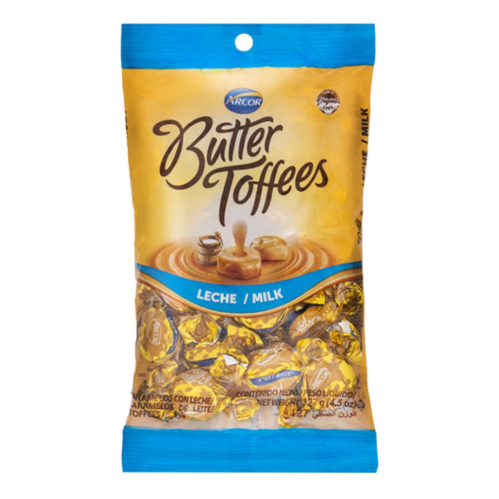 Arcor Caramelos Butter Toffees Leche/Milk 20 Und 127gr