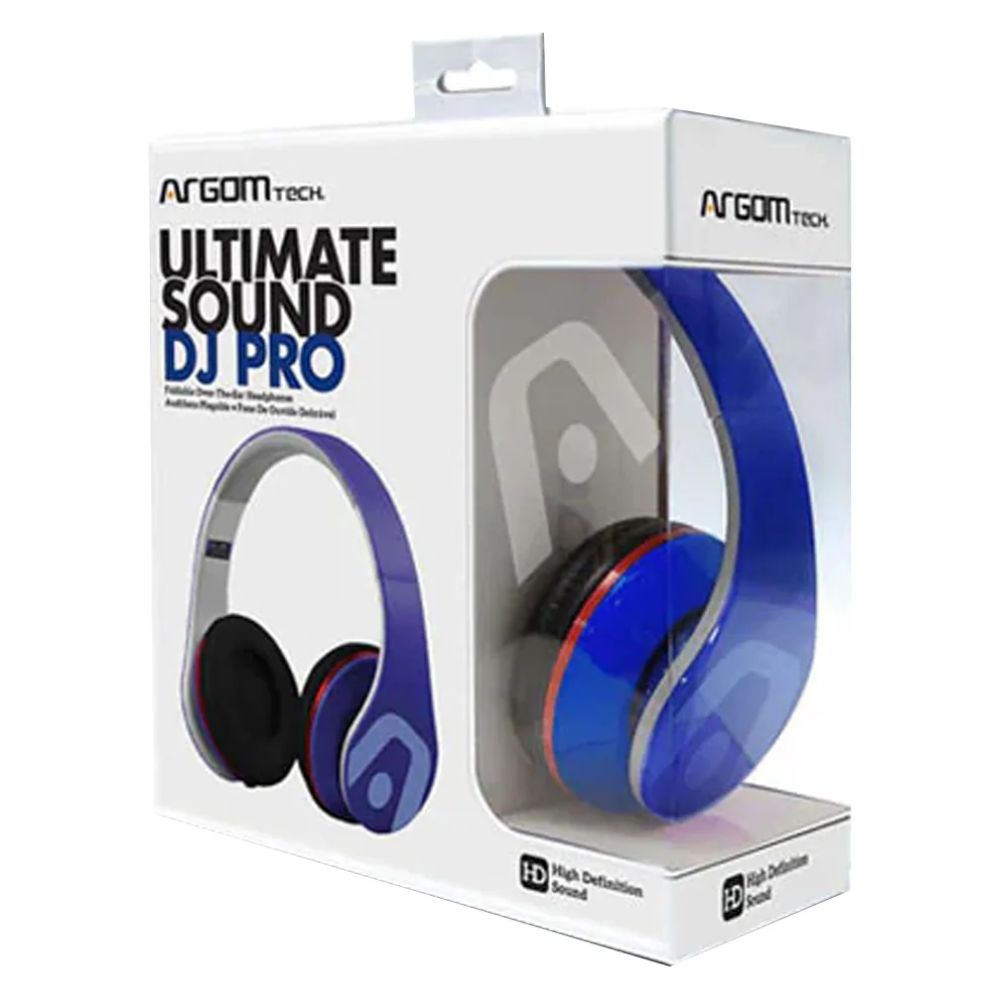 Argom Tech Audífonos Ultimate Sound DJ Pro Azul