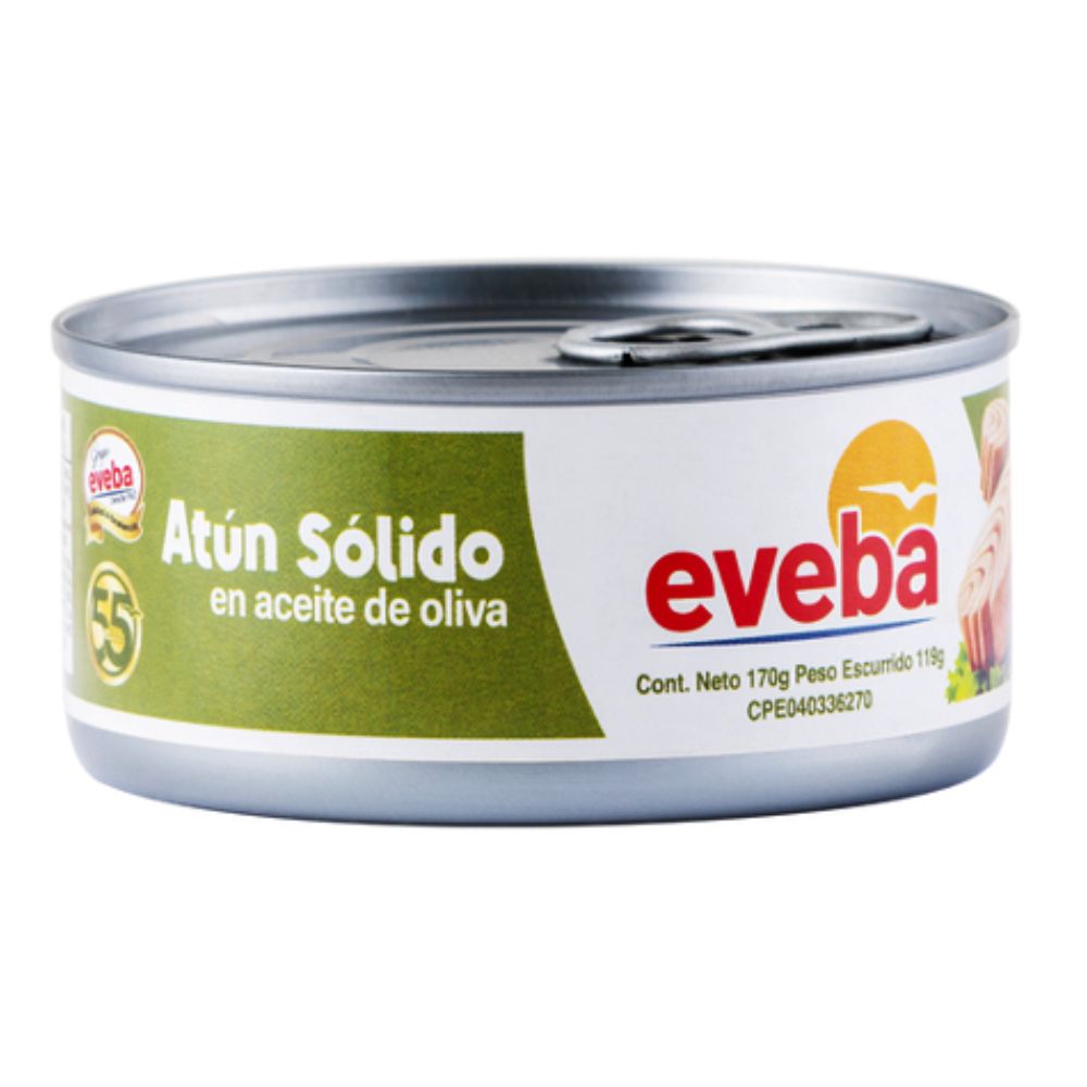 Atún Eveba Solido en Aceite De Oliva 170gr