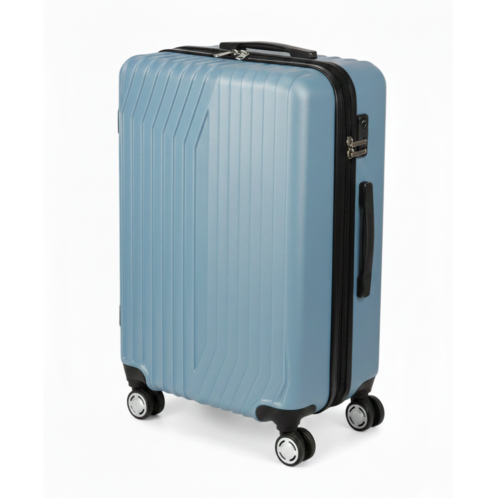 Maleta Dura 26 Pulgadas Mediana 4 Ruedas Color Azul Claro