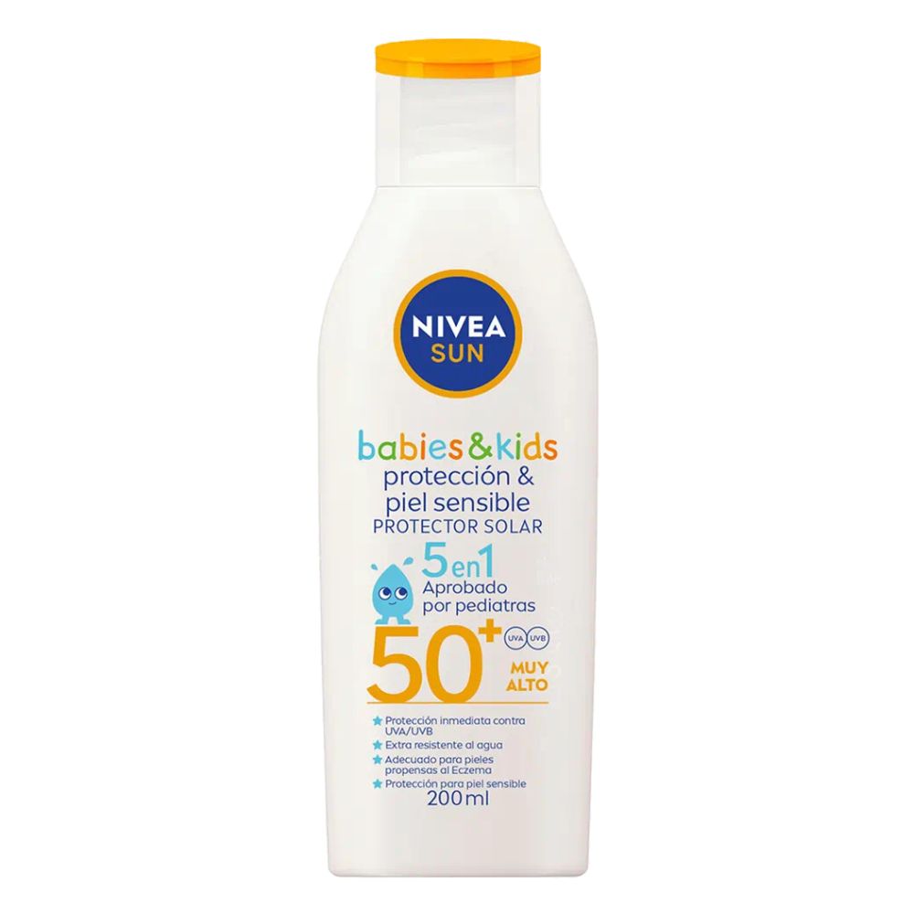 Nivea Sun Protector Solar Babies & Kids Piel Sensible FPS50 200ml