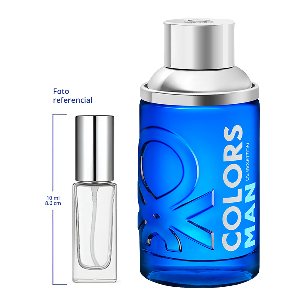 Benetton Colors Man Blue Decant Travel Size 10ml 150 Spray Aprox Eau de Toilette For Men