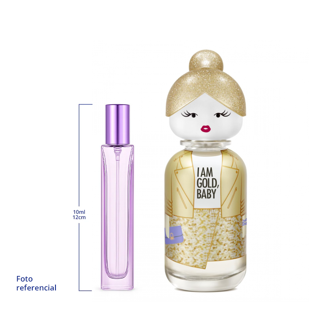 Benetton United Color Sisterland Golden Vanilla Decant Travel Size 5ml y 10ml de 95 a  150 Sprays Aprox Eau De Parfum For Woman