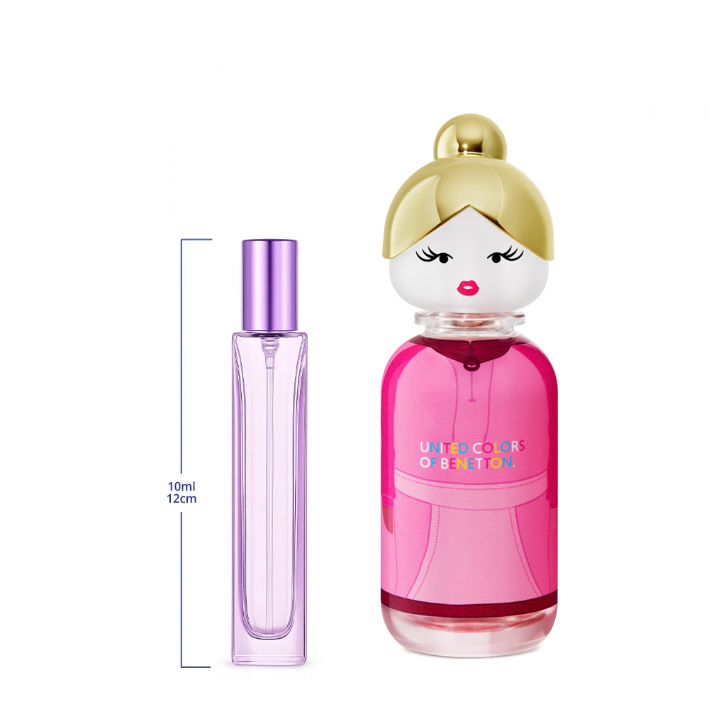 Benetton United Color Sisterland Pink Raspberry Decant Travel Size 5ml y 10ml de 75 a 150 Sprays Aprox Eau De Toilette For Woman