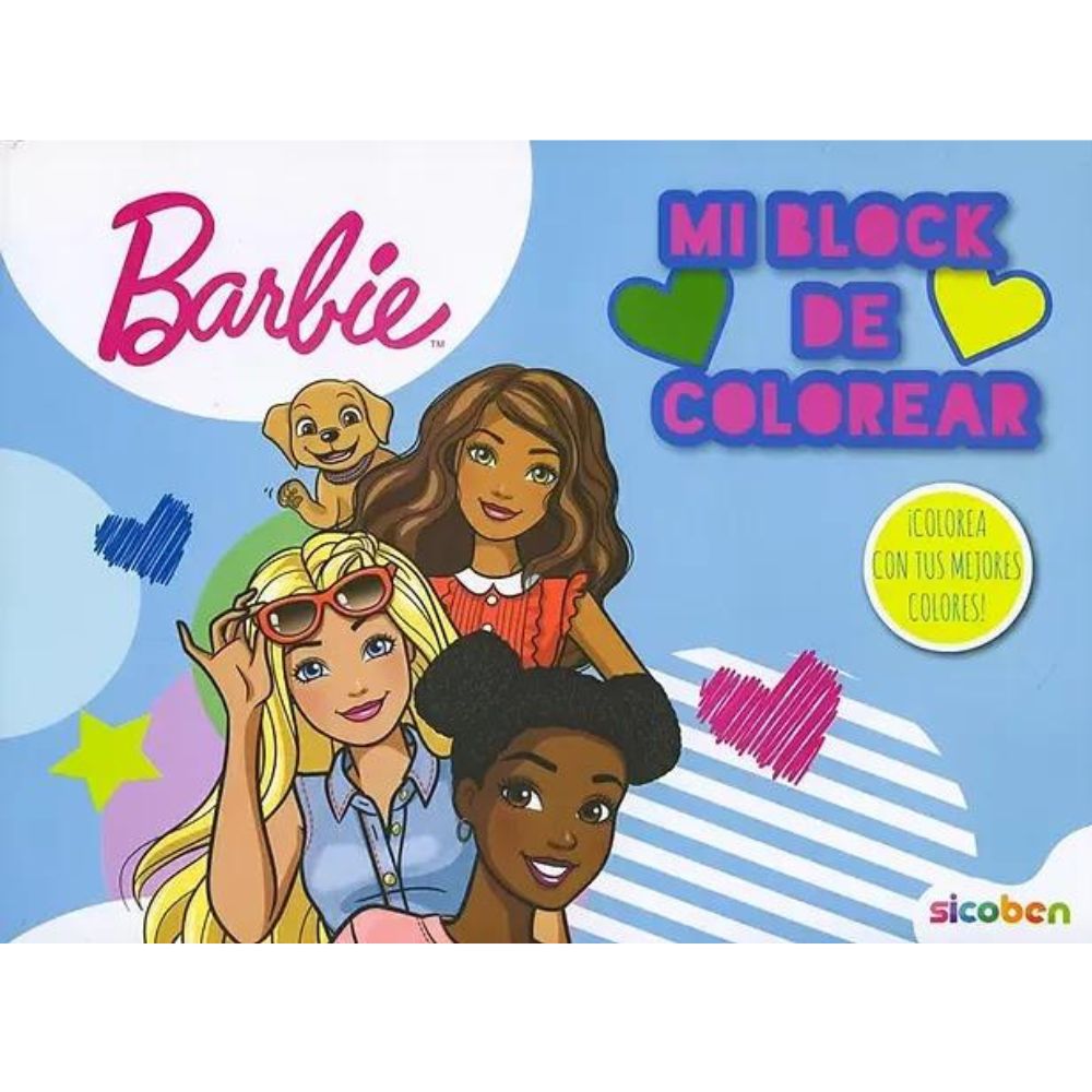 Barbie Mi Block Para Colorear 24 pag + Stickers