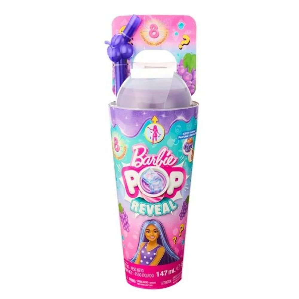 Barbie Pop Reveal 8 Surprises Grape Fizz 147ml 3+