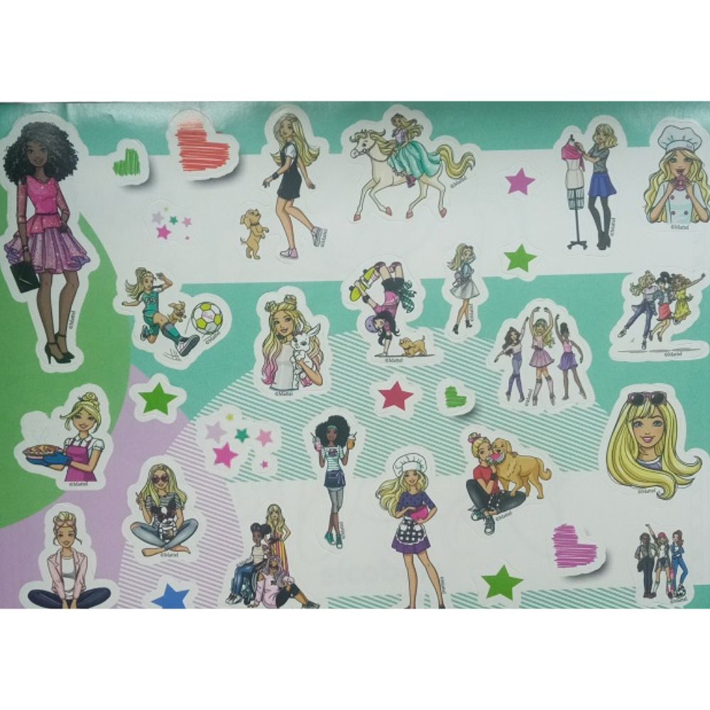 Barbie Mi Block Para Colorear 24 pag + Stickers