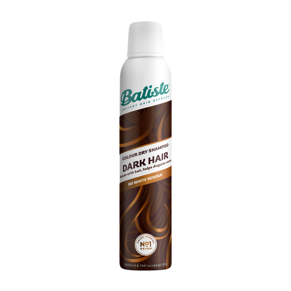 Batiste Shampoo Seco Dark Para Cabello Castaño Oscuro 200ml