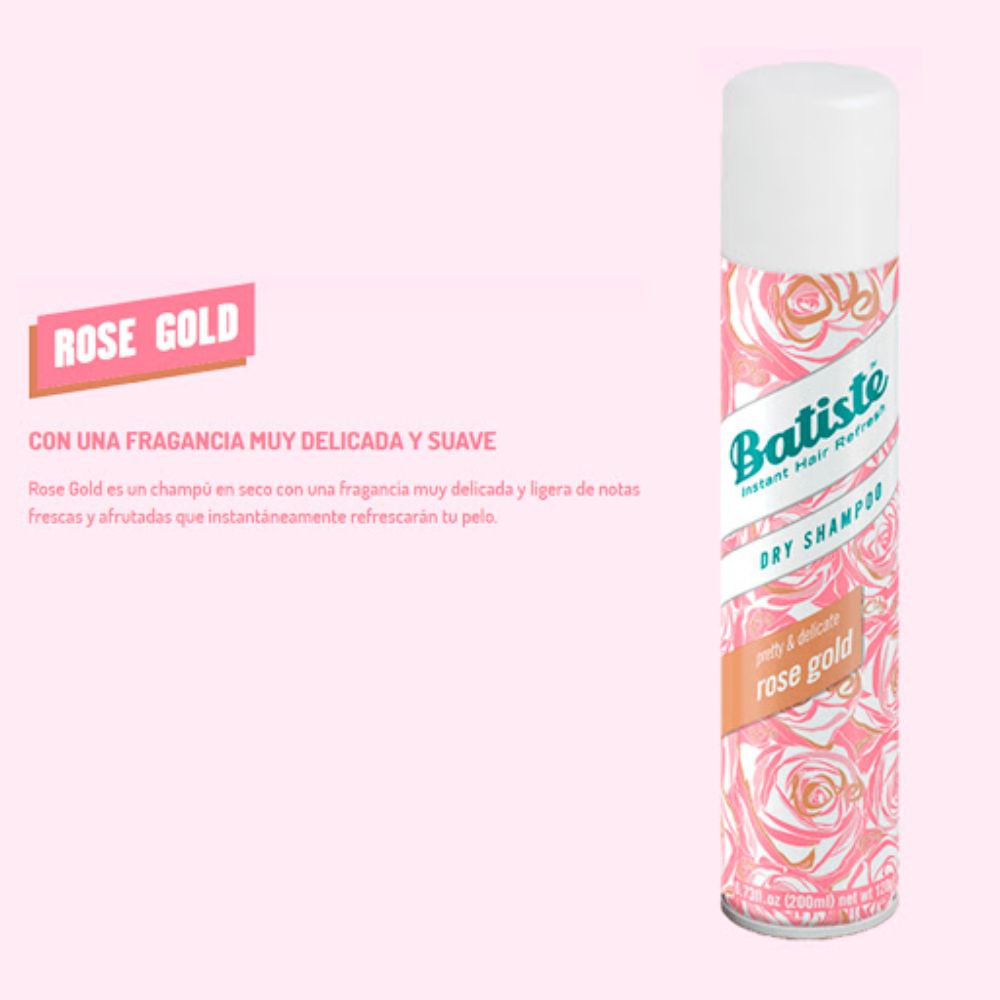 Batiste Shampoo Seco Rose Gold 200ml