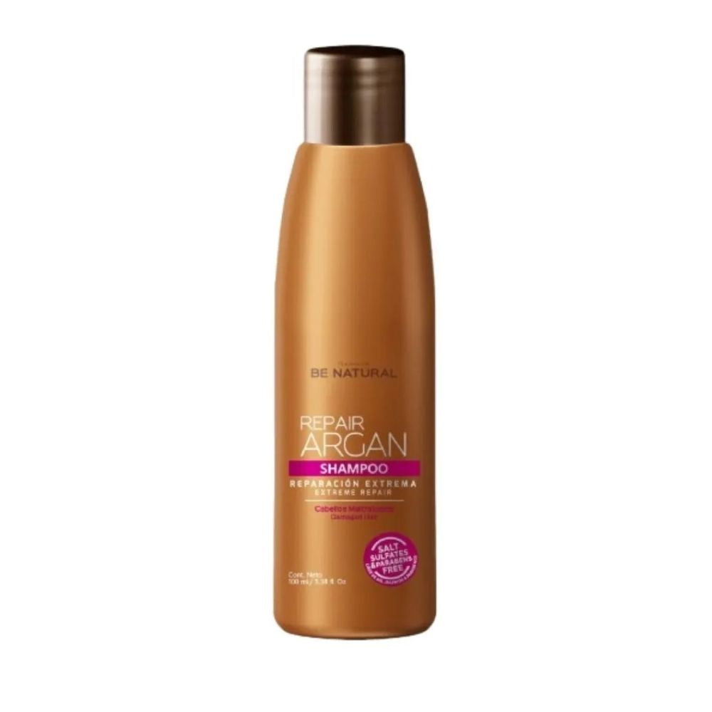 Be Natural Repair Argan Shampoo Reparación Extrema 100ml
