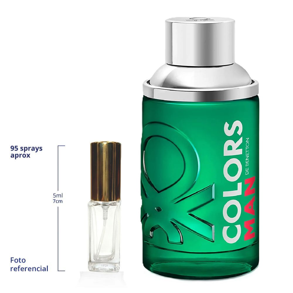 Benetton Colors Man Green Decant Travel Size Eau de Toilette For Men