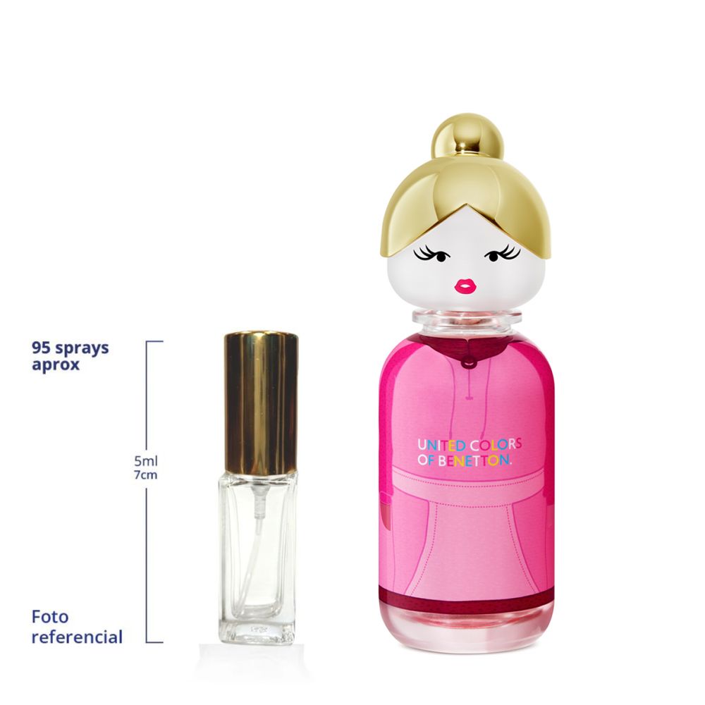 Benetton United Color Sisterland Pink Raspberry Decant Travel Size Eau De Toilette For Women
