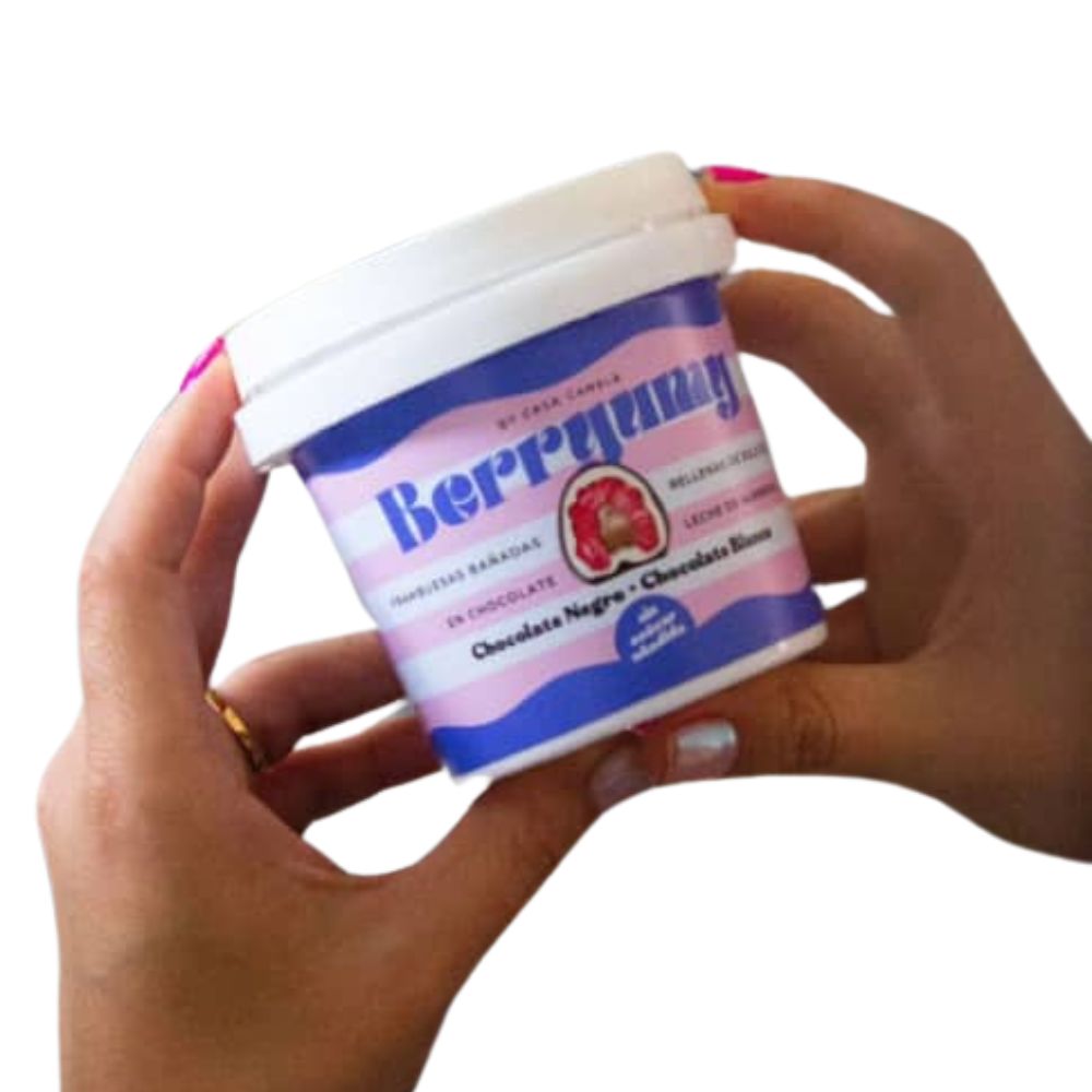 Berryummy Frambuesas Bañadas en Chocolate Negro + Chocolate Blanco 160gr