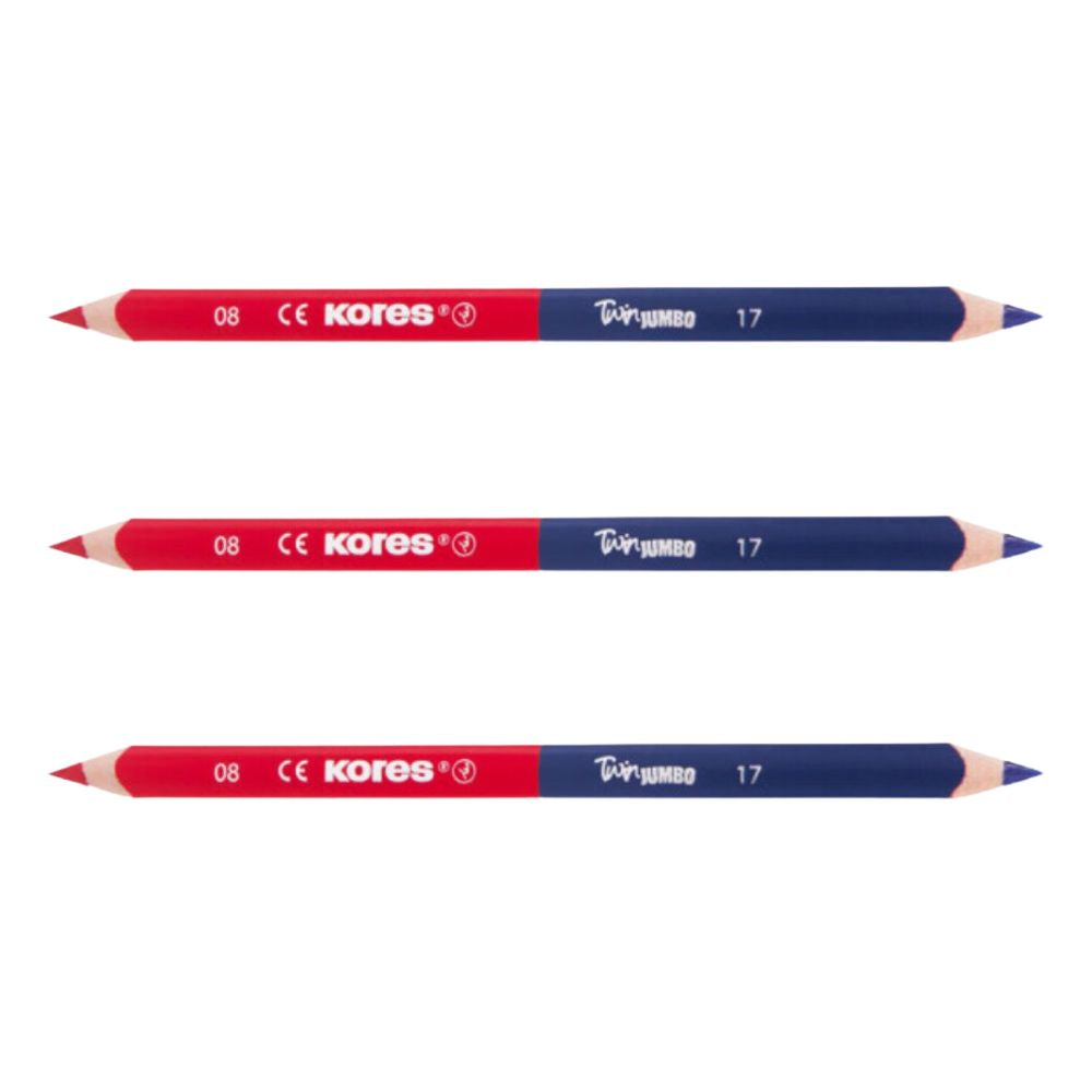 Kores Blister Bicolor Rojo Azul 3 Und