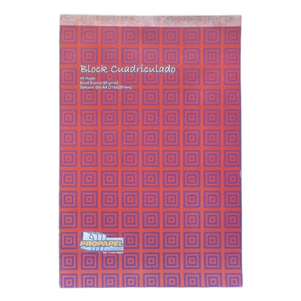 Block Cuadriculado Propapel 40 Hojas 210x297mm