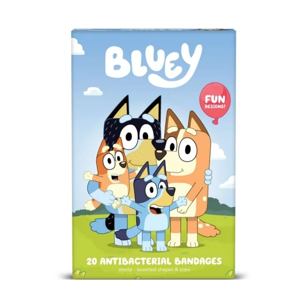 Bluey 20 Antibacterial Bandages