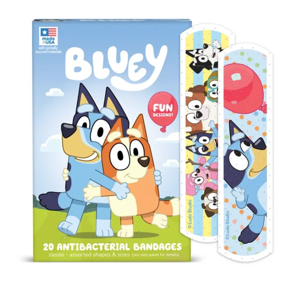 Bluey 20 Antibacterial Bandages