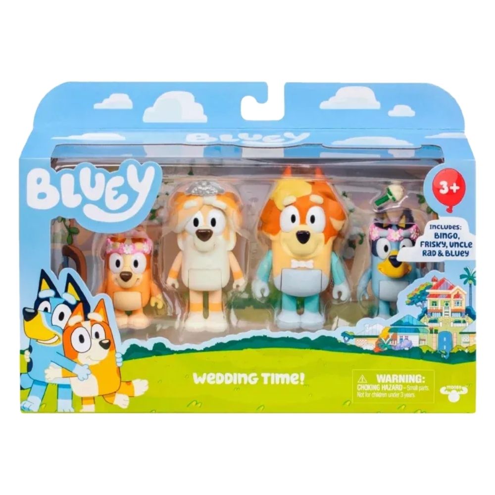 Bluey Y Su Familia De Boda Set 4 Und 3+