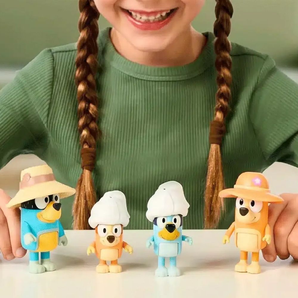 Bluey Y Su Familia De Viaje Set 4 Und 3+