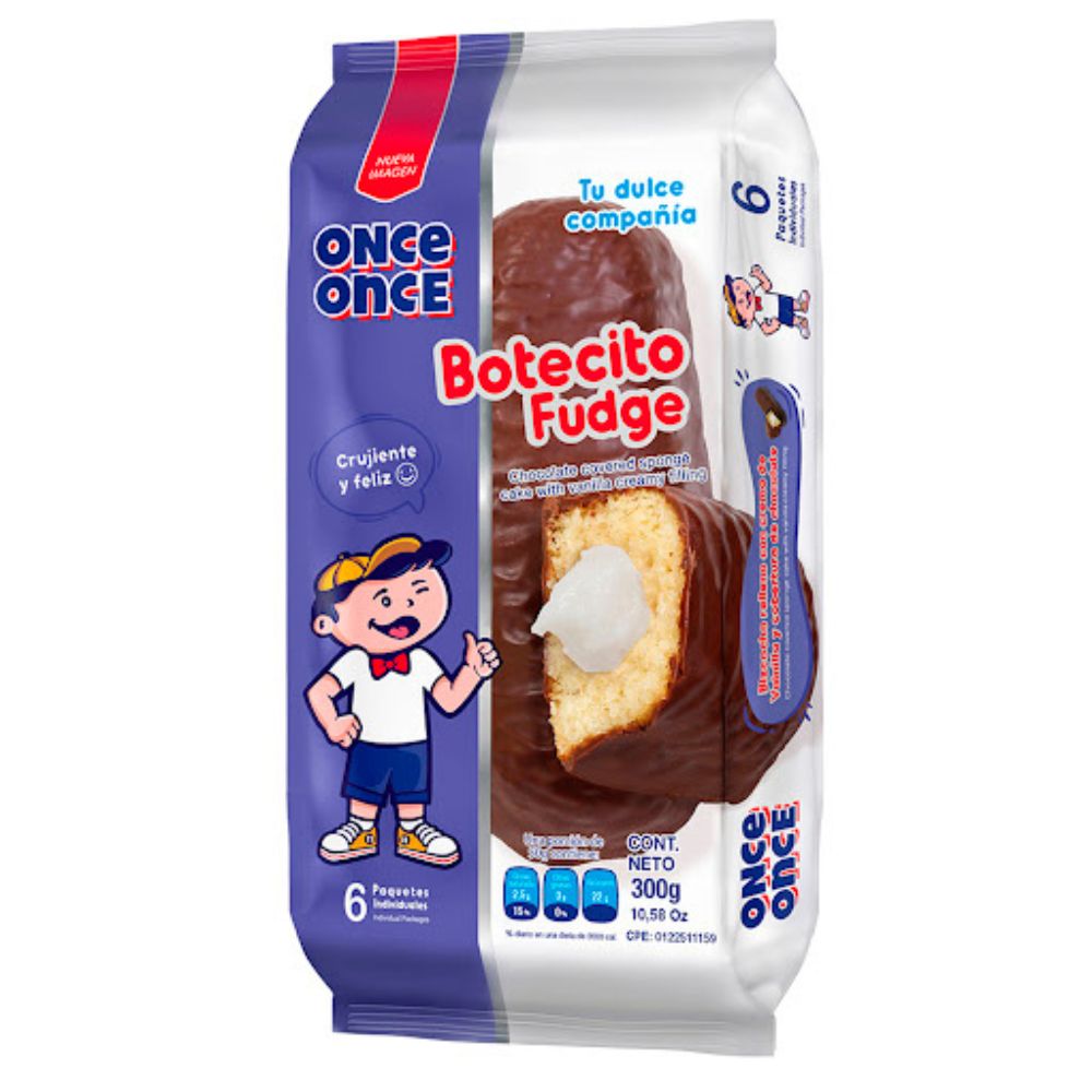 Botecito Fudge Once Once 6 Und 300 grs